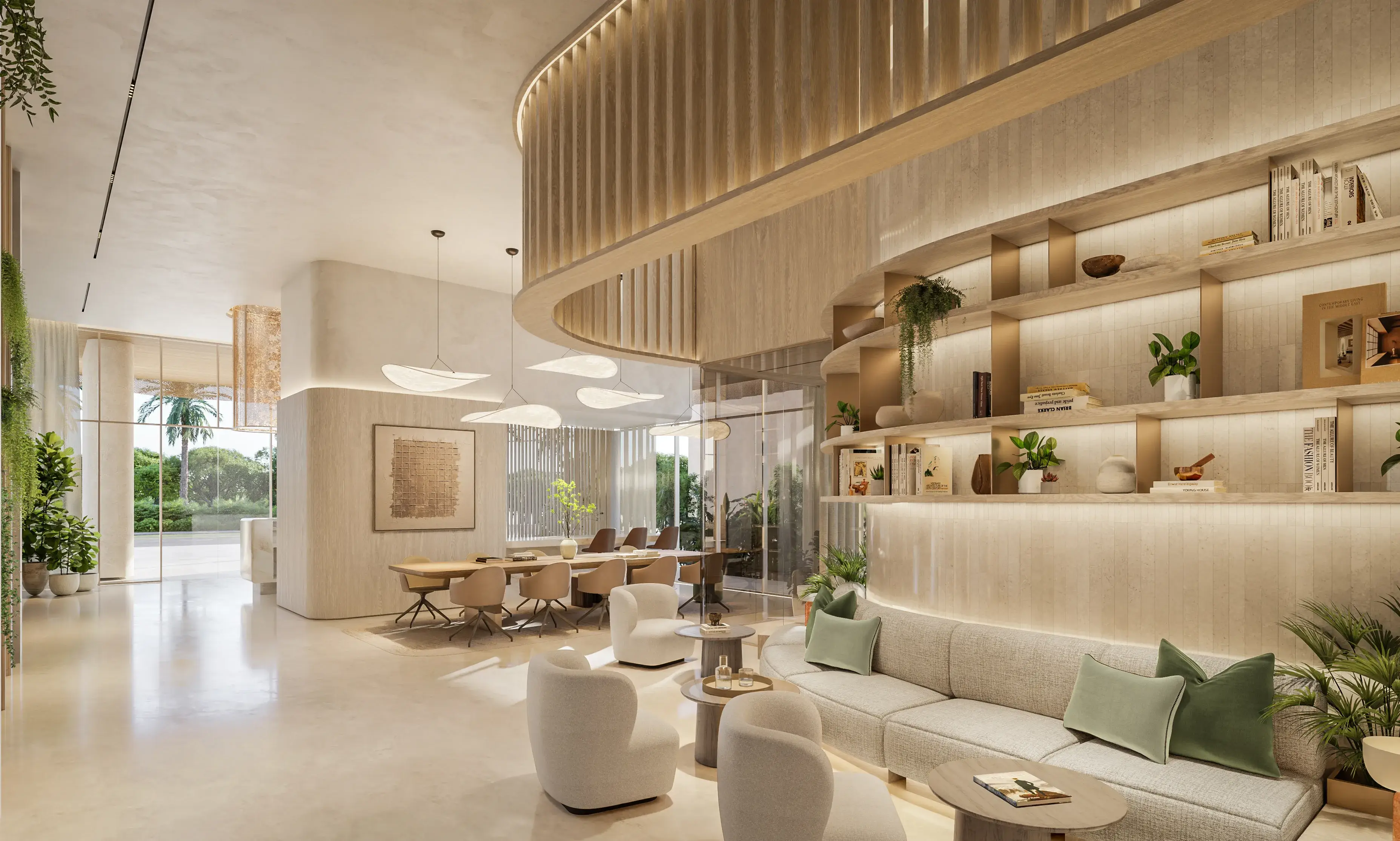 Lobby and co-working lounge at Avida Residences